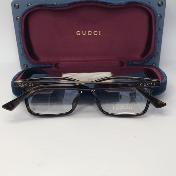 Auth - New - Gucci GG0191OA 006 HAVANA HAVANA TRANSPARENT MEN OPTICAL EYEGLASSES - Picture 16 of 16